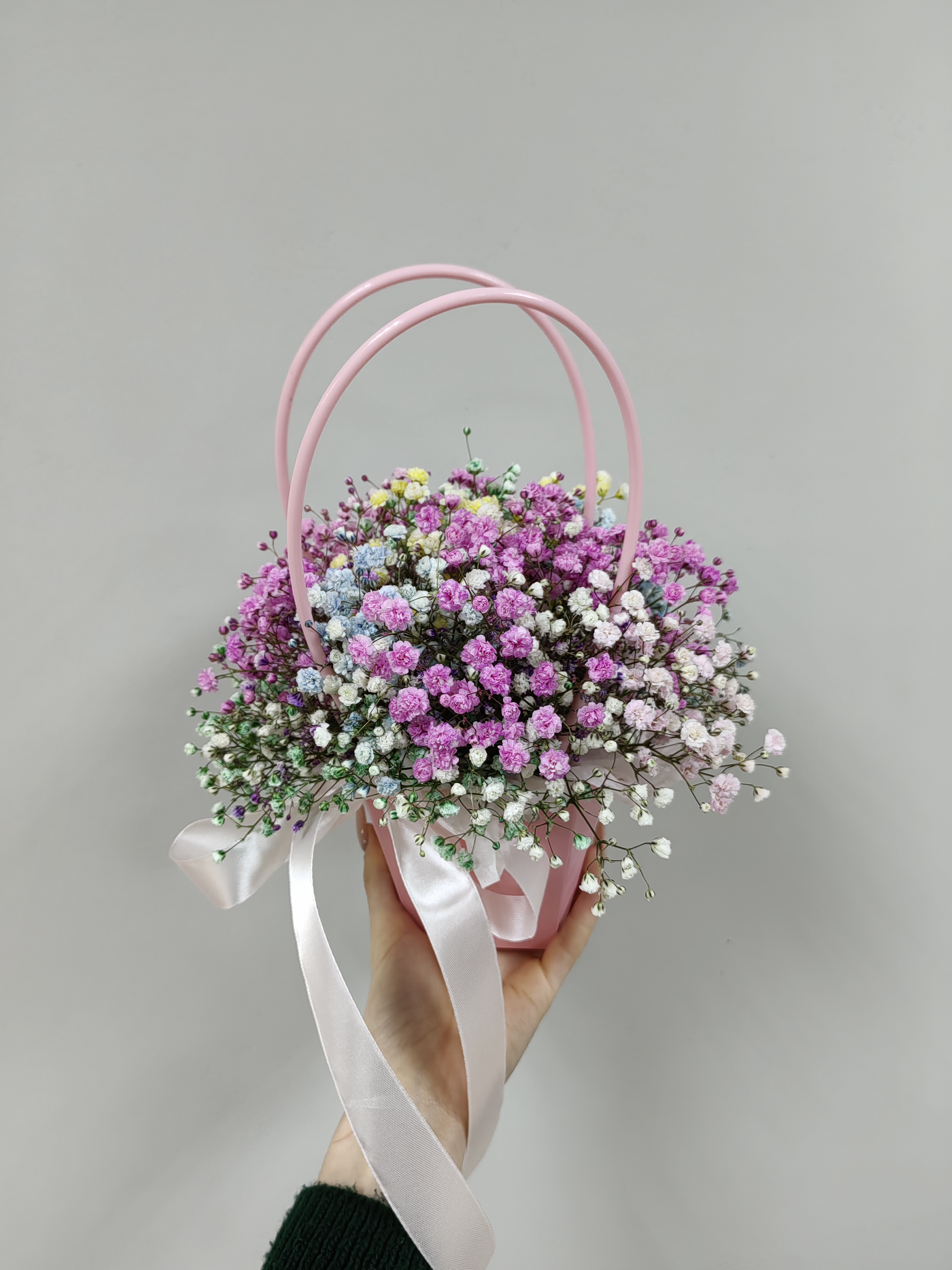 Микс из гипсофилы в сумочке