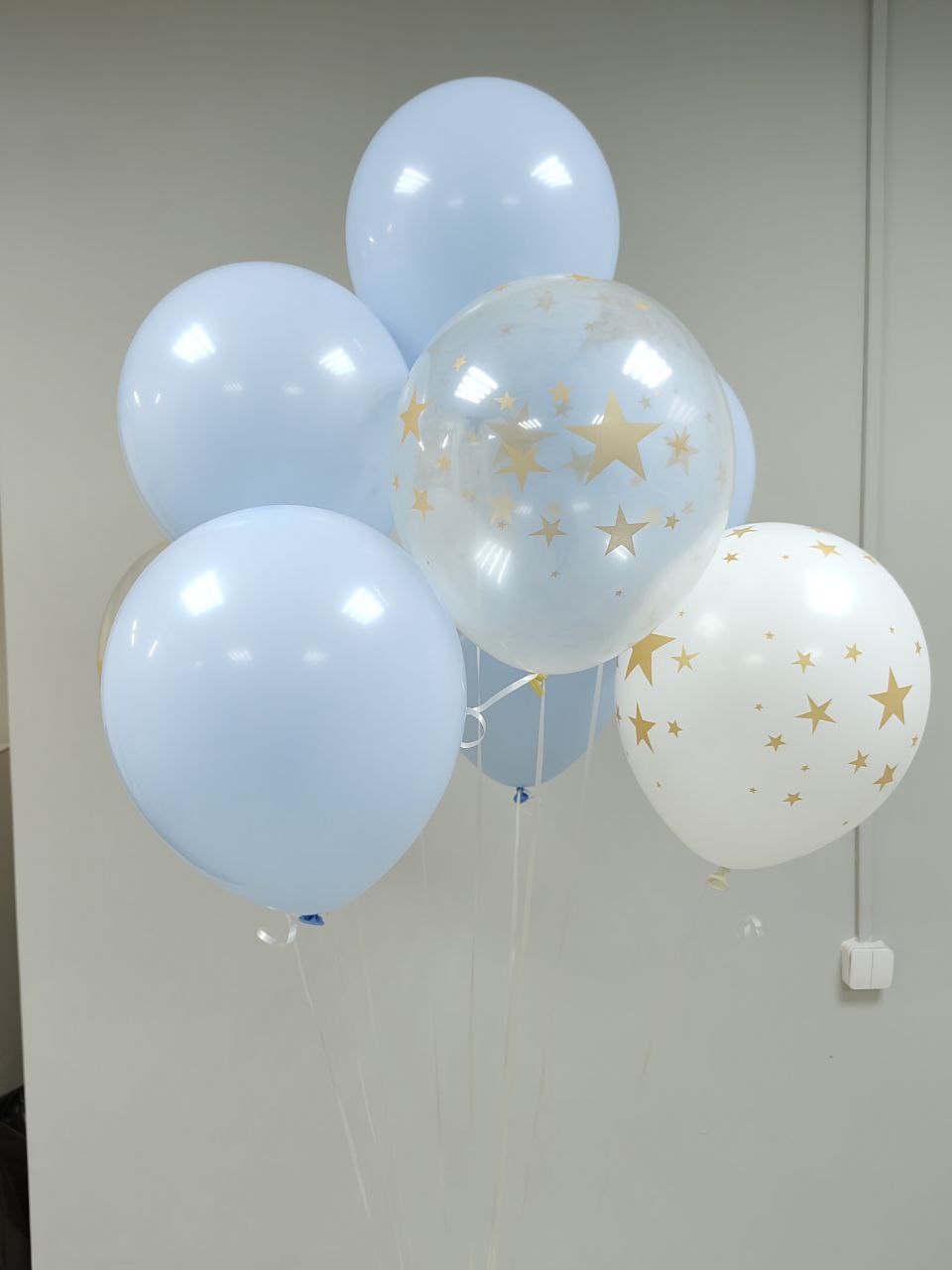 Набор из 9 Шаров в голубом цвете